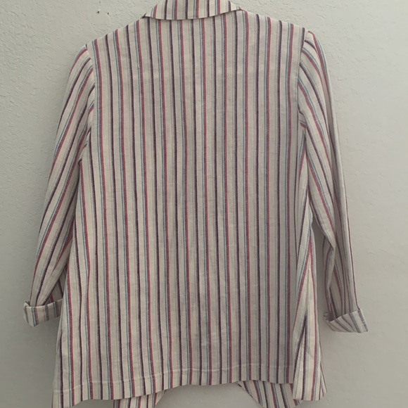 NWT Striped linen white blazer Anthropology. - Picture 4 of 5